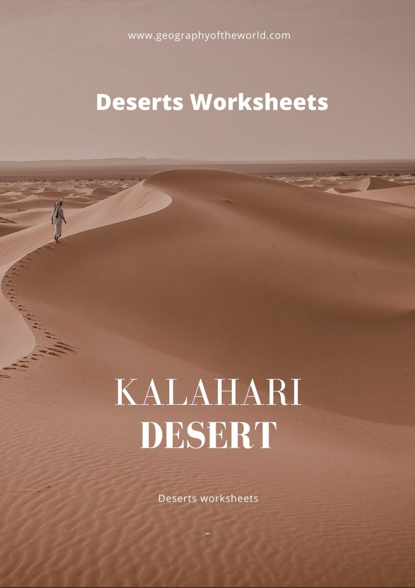The Kalahari Desert facts of Africa worksheet answers 