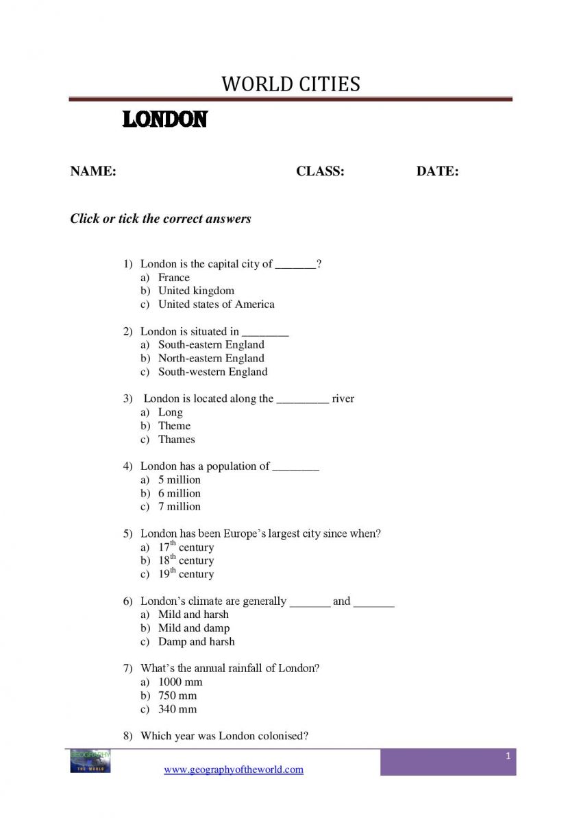 London city question and answer worksheet pdf-page-image